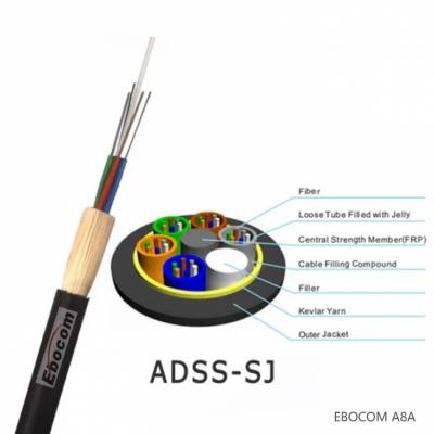 Китай Продается однорежимный воздушный воздушный кабель на открытом воздухе ADSS 8 12 ядра 3 км продается