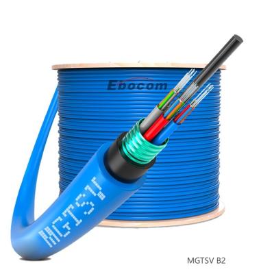 China Minería de carbón MGTSV Cables de fibra óptica 48 núcleo Retardante de llama Minería SM comunicación aérea directamente enterrada de larga distancia en venta