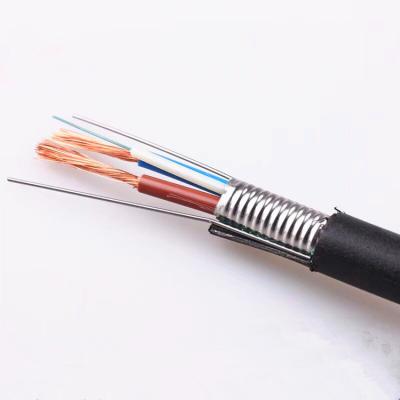 China OPLC Photoelectric Composite Hybrid Cable 4 Core Fiber Optic Cable With Copper Wire en venta