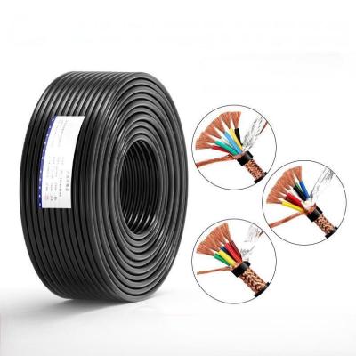 China Shielded RVVP Electrical Cable Multi Core Copper Control Cable with Braided Shielding for sale