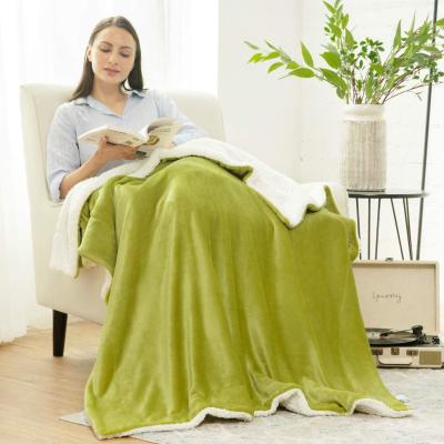 China Striped Anti-Static Sherpa To Throw Blanket Newborn Sherpa To Throw Cozy Soft Plush Sherpa Custom Blanket Blanket for sale