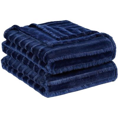 China Musical Fur Jacquard Fabric Polyester Flannel Fleece Throw Covering Jacquard Flannel Eyelash Throw for sale