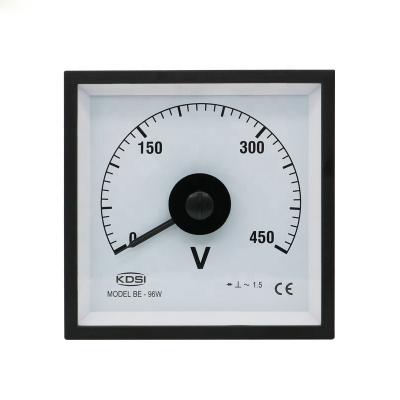 China BE-96W AC450V Professional High Quality Anti-Static AC Panel Mount Analog Wide Angle Voltmeter Fit / Aging Test for sale