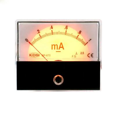 China New BP-670 DC1mA Analog Panel DC Backlight Ammeter Model BP-670 for sale