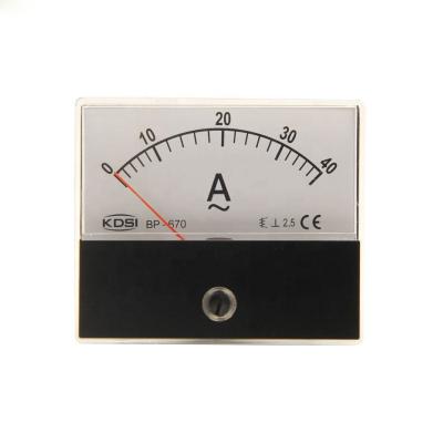 China BP-670 Analog Panel Meter AC Ammeter AC40A Mini Current Meter BP-670 for sale