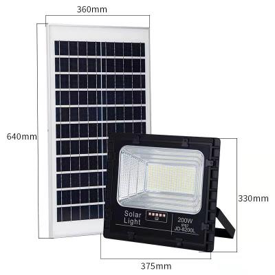 China 2022 Newest Warehouse 200 Watt Outdoor White LED Street Solar Flood Light With Exterior for sale