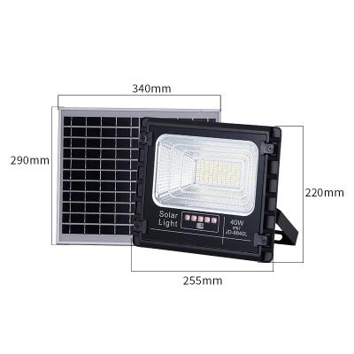 China Warehouse Factory Price Spotlight Photocell Control Reflector 40W Industrial Outdoor Garden Led Solar Flood Light for sale