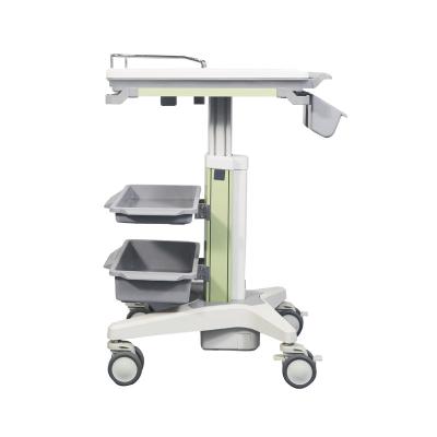 China Hospital ABS Hospital Treatment Trolley Medical Emergency Ultrasound Trolley Mobile Wholesale for sale