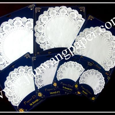 China Viable Color Round Square Lace Paper White Colored Ivory Doilies for sale