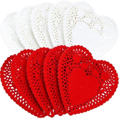 China Sustainable Heart Shape Laser Cut Place Mat For Valentine's Day for sale