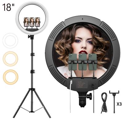 China HOT Selling Adjustable Shine 18 Inch Selfie Led Ring Light With 2.1m Tripod Stand For Photographic Lighting for sale