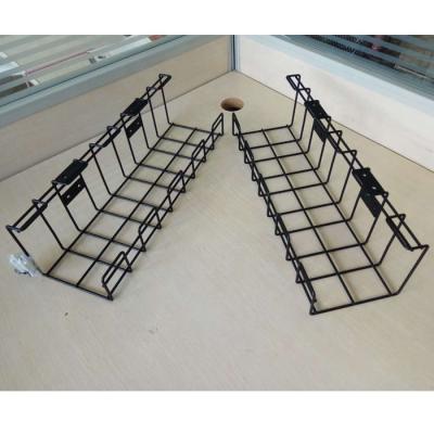 China Sustainable Home Office Studio Metal Wire Under Desk Cable Organizer Tray for sale