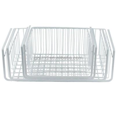 China Guangzhou Manufacturer Wholesale Metal Wire Cabinet Kitchen Pantry Cabinet Sundries Under Shelf Basket for sale