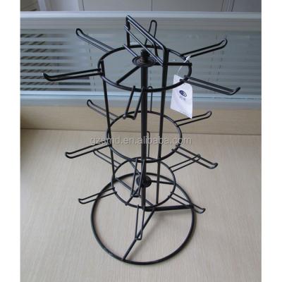 China Iron Metal Black Table Top Rotating Jewelry Display Stand for sale