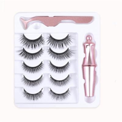 China Super Soft Magnetic Eyeliner Eyelashes And Mink Lashes With Packing Box for sale