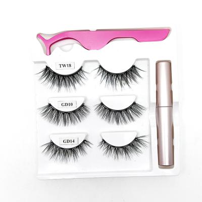 China Magnetic Eyelashes Magnetic Eyelash Kit Crisscross Mink Eyelash Vendor Customized Boxes Magnet Lashes for sale