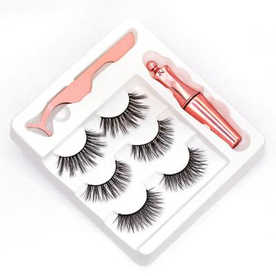 China Delicate Magnetic 5D Eyelashes False Eyelashes On Soft Magnet Hair Reusable Faux Eye Lashes for sale