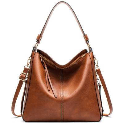 China Wholesale Fashion Vintage PU Leather Waterproof Cross - Body Bags Women Handbags Ladies Shoulder Strap Tote Bag for sale