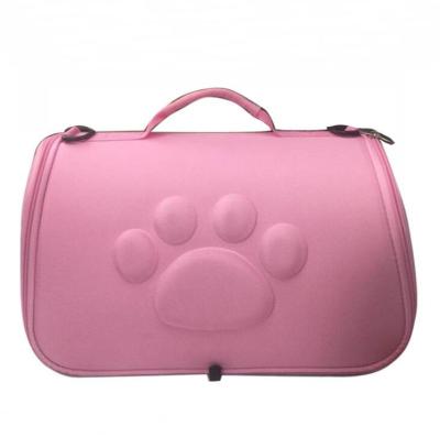 China Best Selling American Folding Breathable Cat Dog Carrier Tote Pet Portable EVA Carry Travel Bag for sale