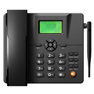 China ABS 2 Sim Gsm Wall Mount Cordless Desk Phone With SMS For Business Home Fixed Cordless Telephone for sale