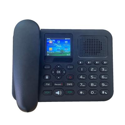 China Dual Sim Wireless Desktop Smart Home Desk Phone Cordless Phones ABS FM SMS Voice Call Recording GSM Phone for sale