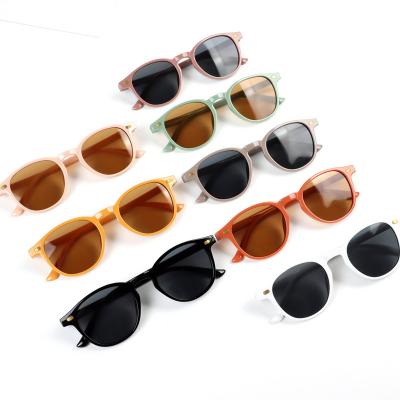 China YX1175 New Fashion Kids Sunglasses YX1175 Cute Solid Color Leopard Eyewear Boy Girl Round Classic Sunglasses Kids Vintage UV400 Protection Sun Glasses for sale