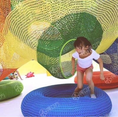 China ROPECUBE Playground Nylon Rope-net Indoor Playground Equipment Children's Inflatable Trampoline Trampoline for sale