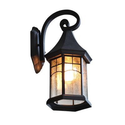 China IP65 Waterproof High Hot Sale Zhongshan Outdoor Wall Lights Metal With Shade Vintage Waterproof Glass Wall Lamp for sale