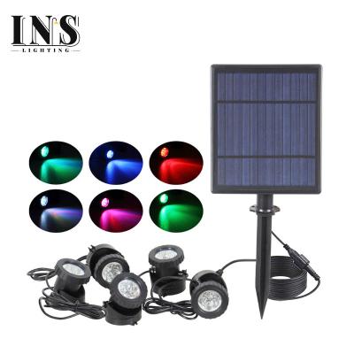 China Waterproof RGB Night Light 5 Heads LED Solar Decorative Lighting for Outdoor Yard Flower Lawn Lamp for sale