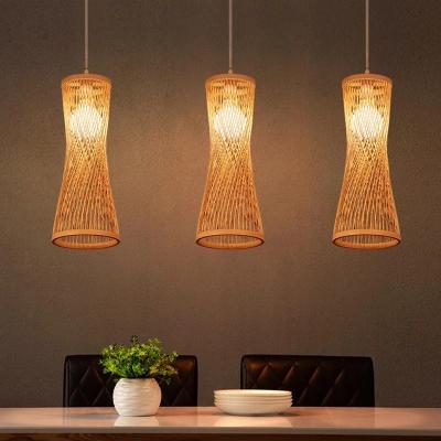 China Post-modern classic bamboo Chinese style chandelier lamp restaurant bamboo pendant lights bamboo chandelier lighting for sale