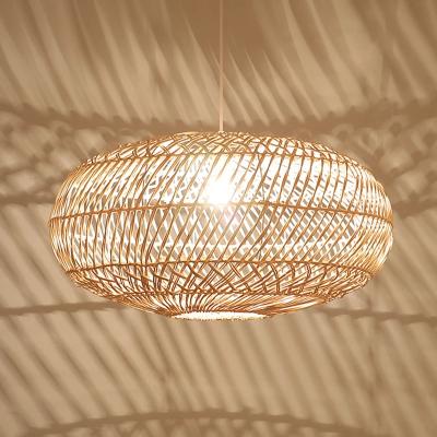 China The new hot sale post-modern Handcraft the minimalist led reading lampshades lights rattan pendant lighting for sale