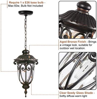 China Residential Hot Sale Corridor Outdoor Waterproof Outdoor Decorative Pendant Light for sale