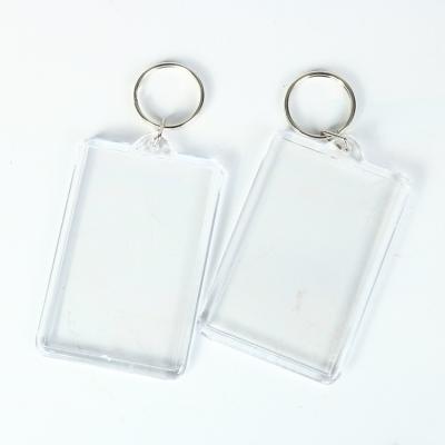 China Plastic Manufacturers Supply Transparent Frame Gift Photo Acrylic Mute Key Chain for sale