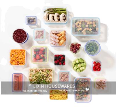 China Freshness Preservation 5pcs Food Grade Plastic Storage Container, Microwave Oven Sealed Keep Fresh Box, Fridge Food Box, Crisper, 3500ml, 1100ml for sale