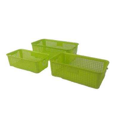 China HX-2156 Sustainable Plastic Storage Basket Clear Storage Organizer Home Organizer for sale