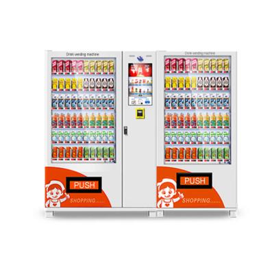 China Bill change option 24 hours self service automatic juice drink online cola drinking vending machine for sale