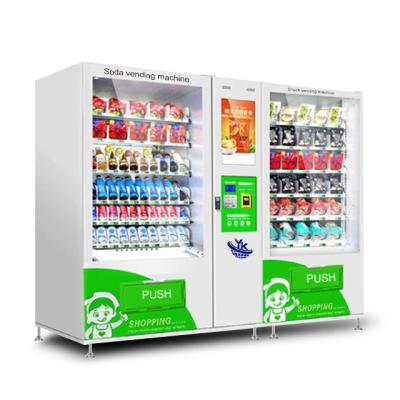 China Combo Bill Change Option Breakroom Health Drink-Snack Vending Machine for sale