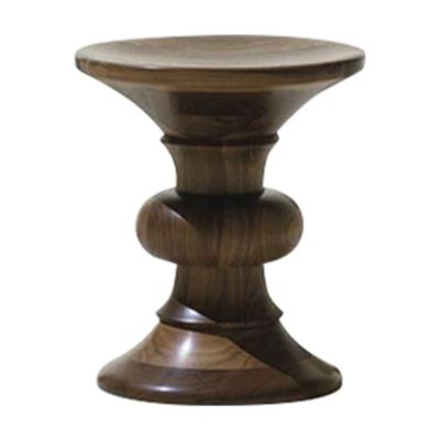 China Home Furniture Three Shape Soild Modern Design Walnut Wood Stool for sale