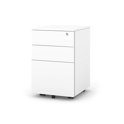 China Movable storage lockable popular metal pedestal (other) metal frame office filing cabinet adjustable with 3 drawers for sale