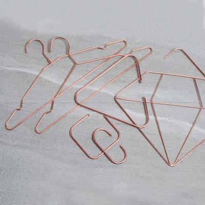 China New Modern Rated Hanging Wire Rose Gold Clothes Hangers LINDON Supplier Product Set Metal for sale