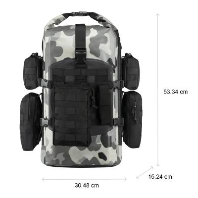 China camping & Hiking Heavy Duty Adjustable Straps 35 L Waterproof Adventure Backpack In The Snow Camouflage Waterproof Bag for sale