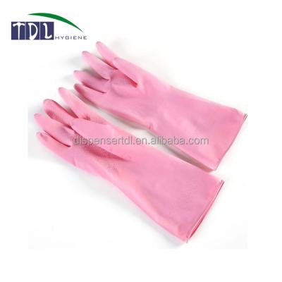 China Housekeeping cleaning red large size rubber gloves for sale