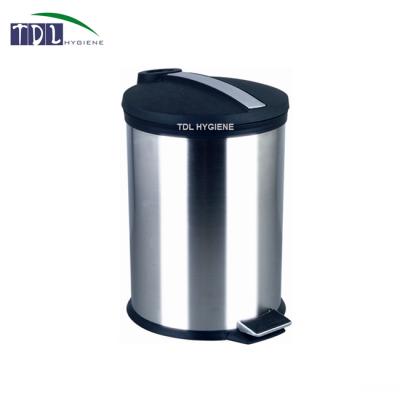 China Stainless Steel Sustainable Pedal Sanitary Bin for sale