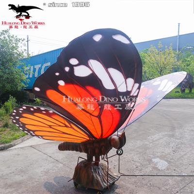 China Park Attraction Life Size Insects Model Artificial Butterfly Animatronic for sale