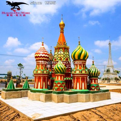 China Custom Made Colorful Fiberglass Park Worlds Famous Miniature Landscape Building for sale