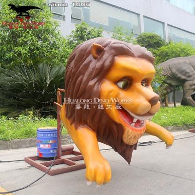 China Park realistic animated animatronic animal head for amusement park for sale