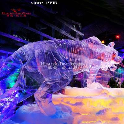 China Attractive Artificial Park Ice Block Sculpture For Ice Park for sale