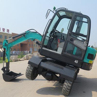 China High efficient small price of best selling 4 ton wheel excavators mini 4 ton digger for sale. for sale