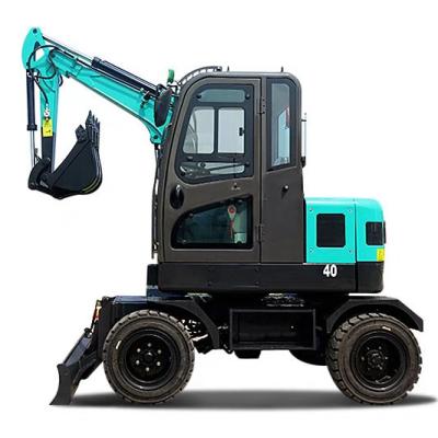 China Hotels 4ton discd wheel mini excavator digging machine for farm for sale