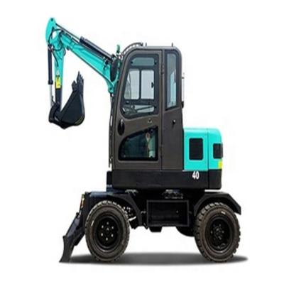 China Chinese Industry New Wheels Excavator 4Ton Excavator Chinese With Air Conditioner And CE for sale